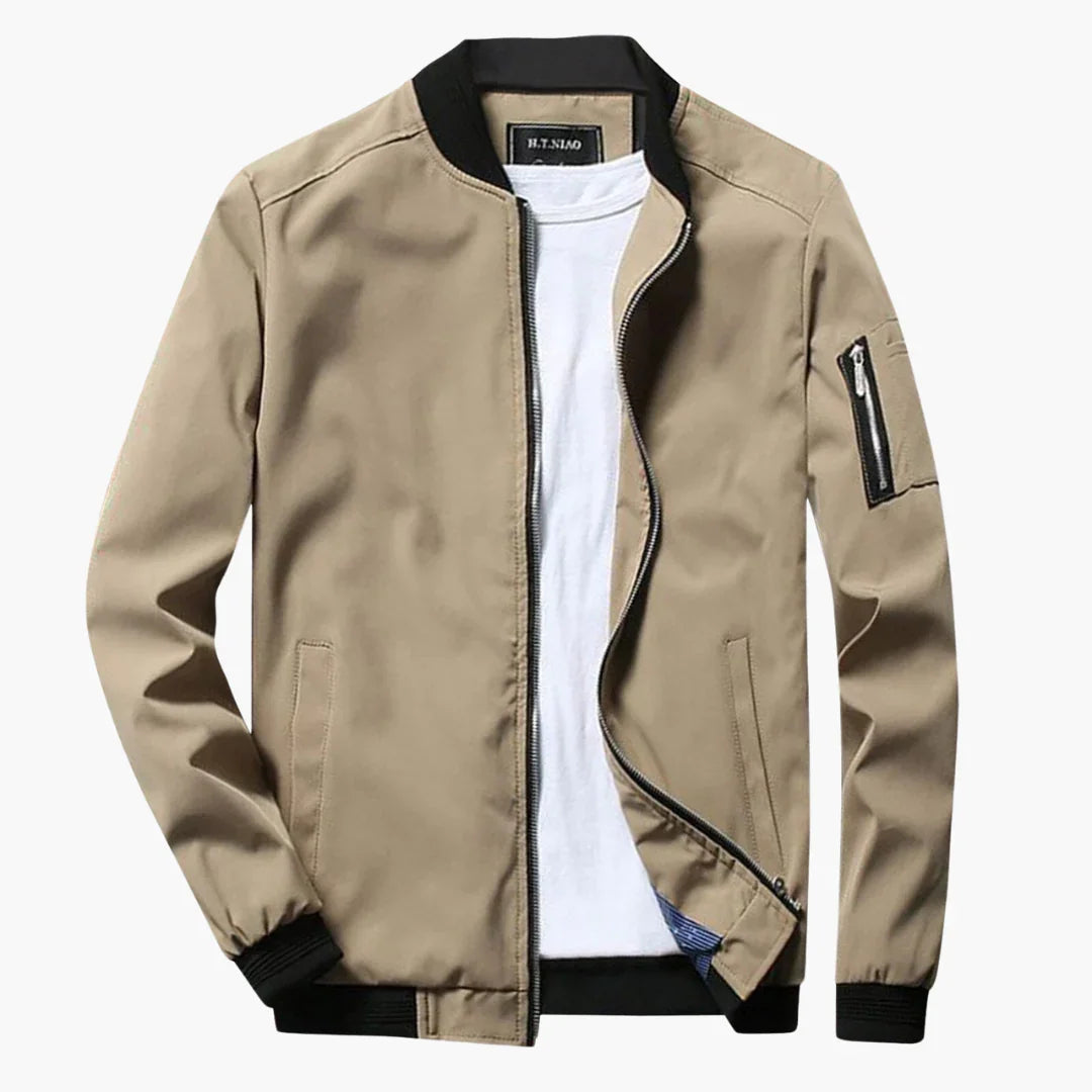 Chaqueta bomber ligera ajustada para hombre para primavera y verano