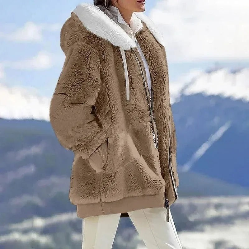 Chaqueta casual con capucha para mujer