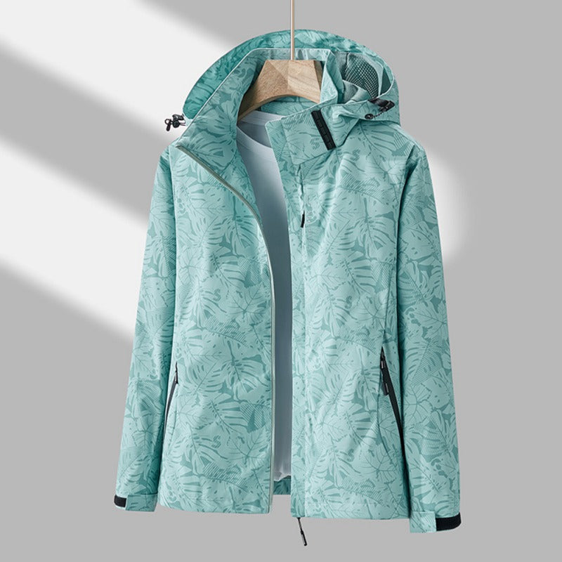 Chaqueta con capucha impermeable y cortavientos para mujer - Elegante y ligera