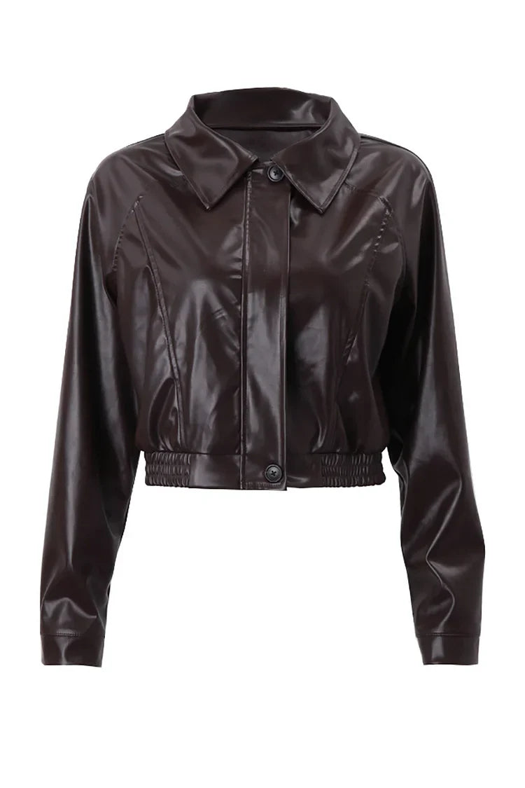 Chaqueta corta con cremallera para mujer