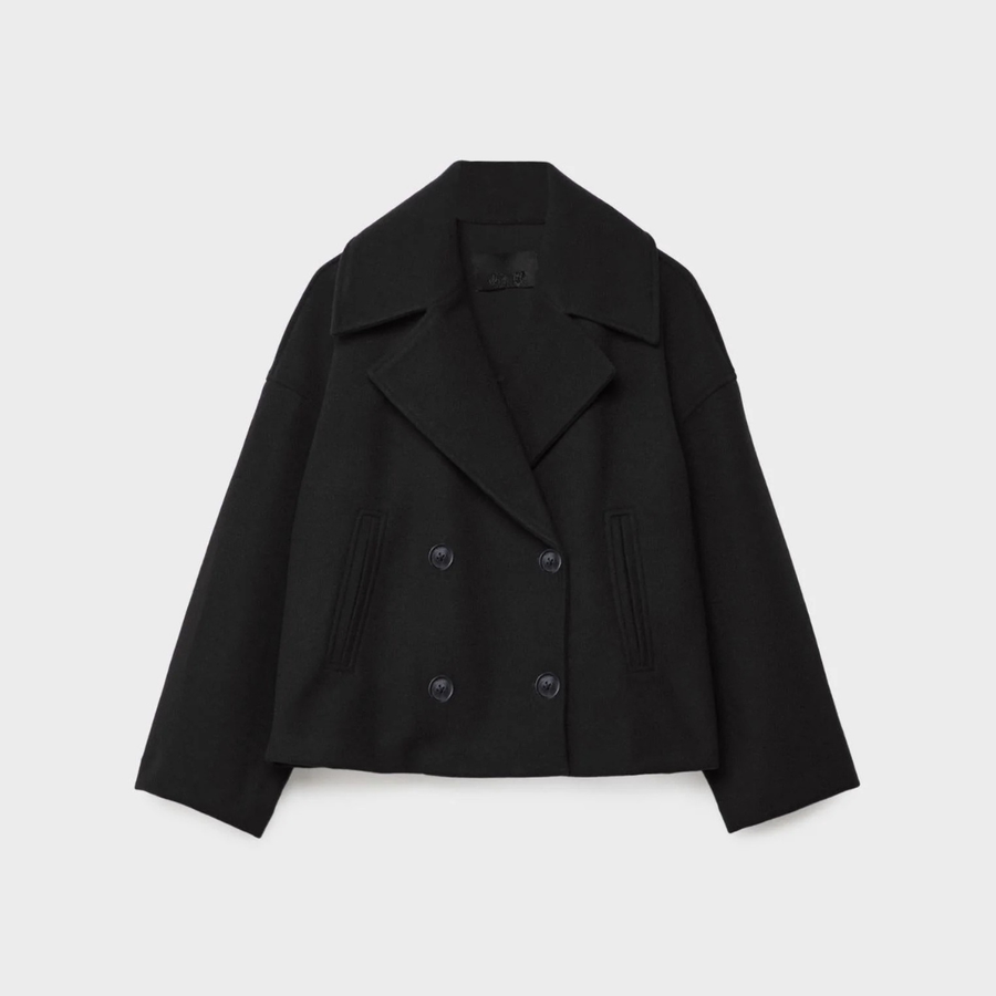 Chaqueta corta cruzada para mujer de otoño e invierno