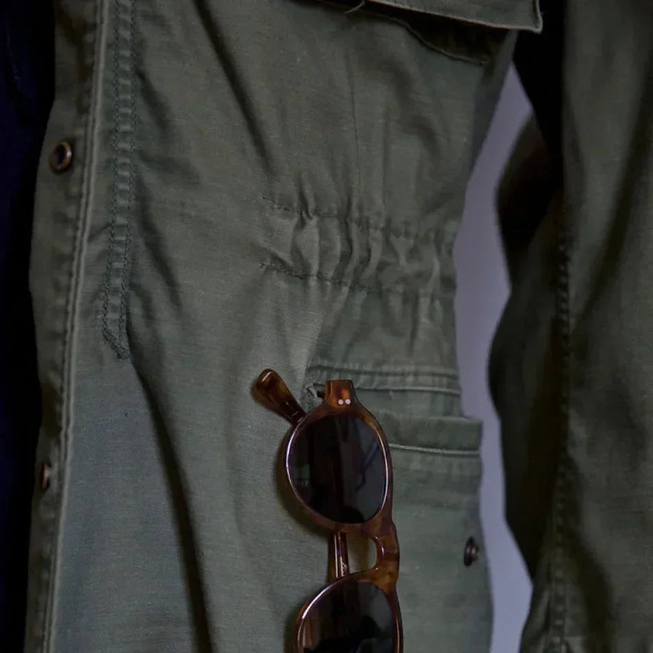 Chaqueta de campo vintage con cintura ajustable
