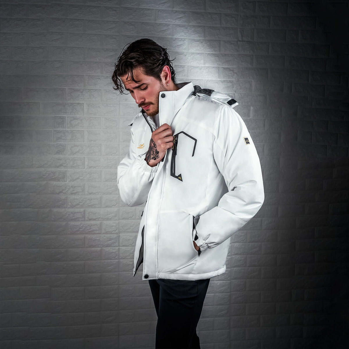 Chaqueta de invierno cálida para hombre - Chaqueta de esquí impermeable
