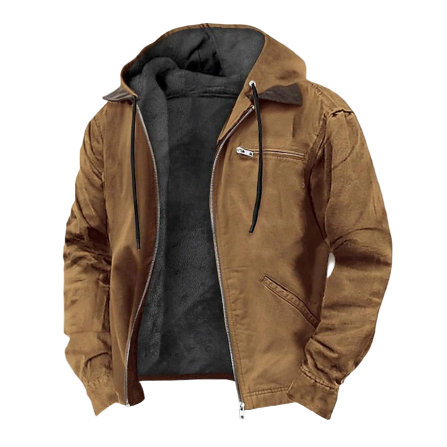Chaqueta de invierno para hombre con capucha de diseño moderno en material transpirable
