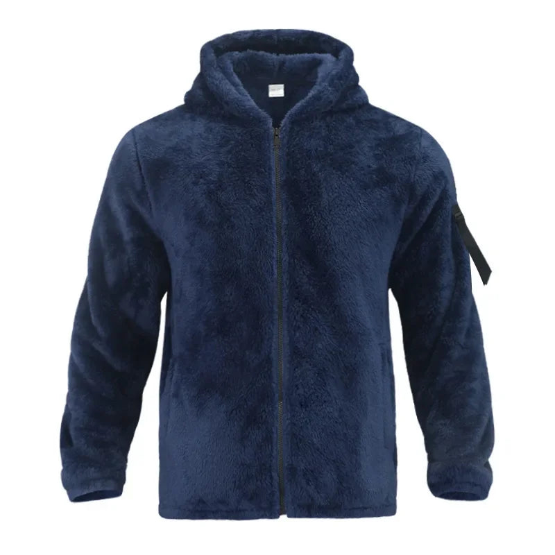 Chaqueta de invierno para hombre para días fríos con capucha y prácticos bolsillos