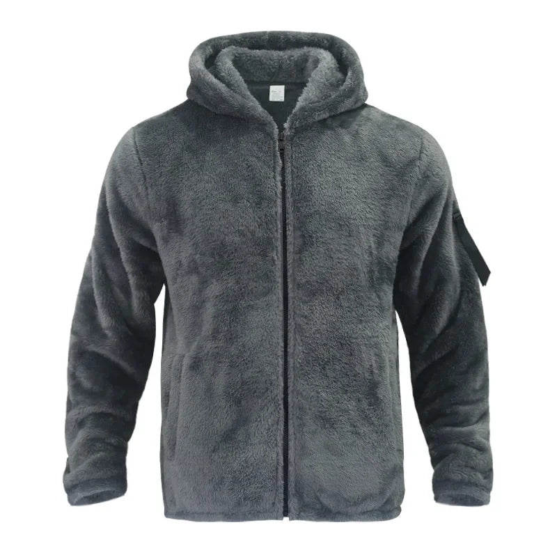 Chaqueta de invierno para hombre para días fríos con capucha y prácticos bolsillos