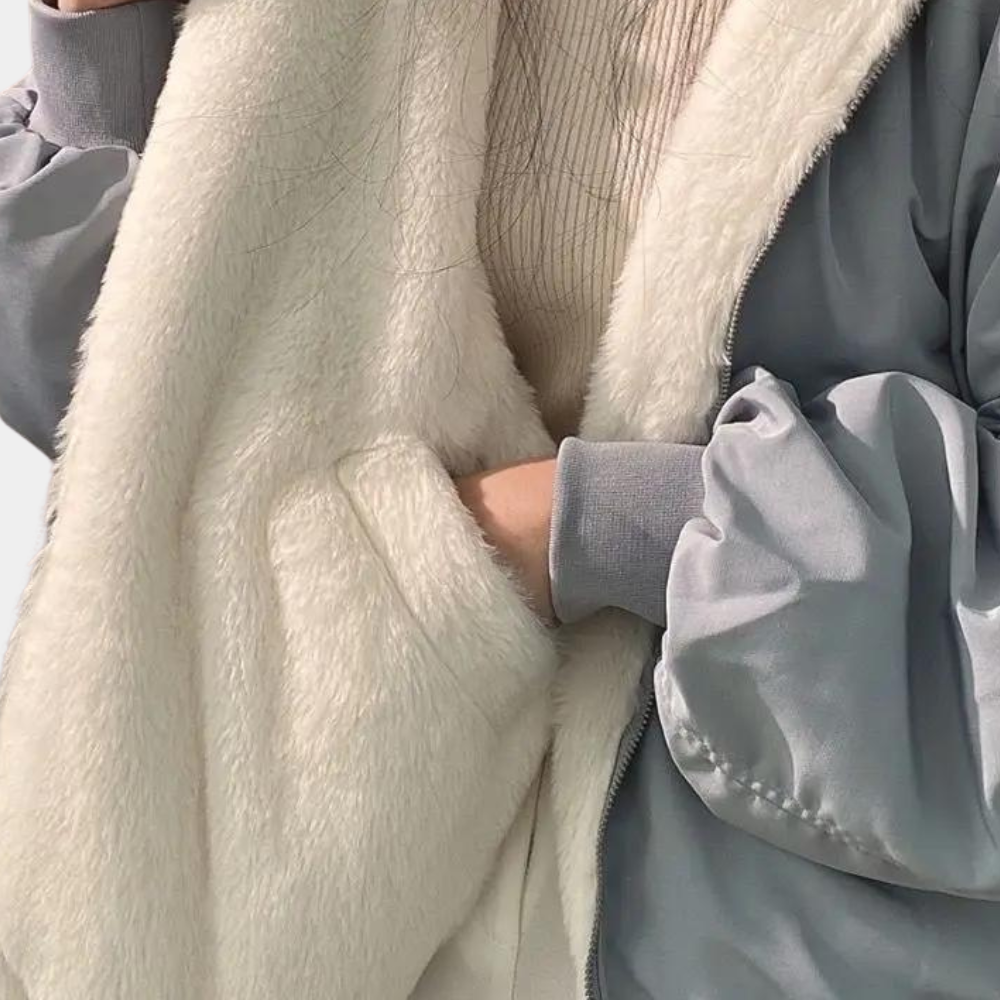 Chaqueta de Invierno para Mujer de Tejido Suave y Cálido con Corte Cómodo
