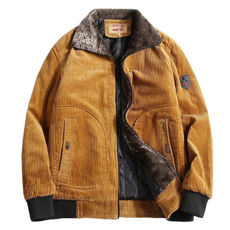 Chaqueta de pana clásica de invierno para hombre