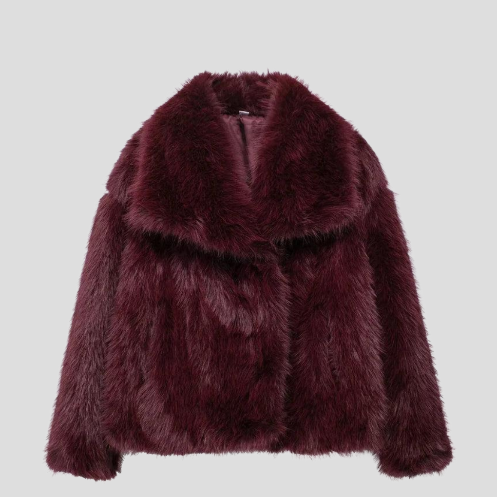 Chaqueta de pelo sintético para mujer