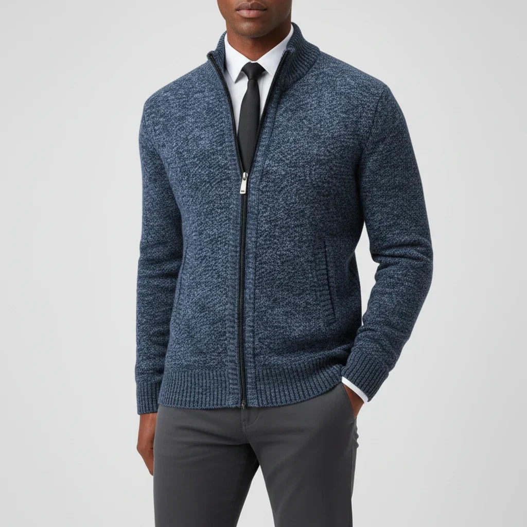 Chaqueta de punto para hombre con cremallera