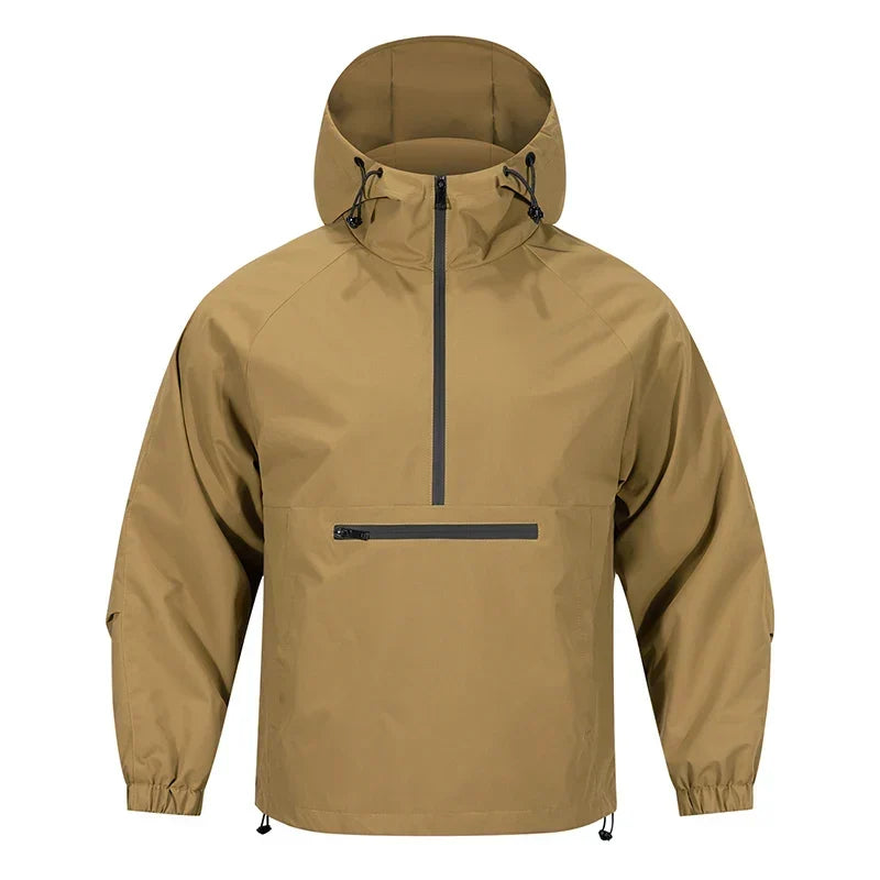 Chaqueta impermeable para hombre: chaqueta de lluvia con capucha y diseño para el día a día