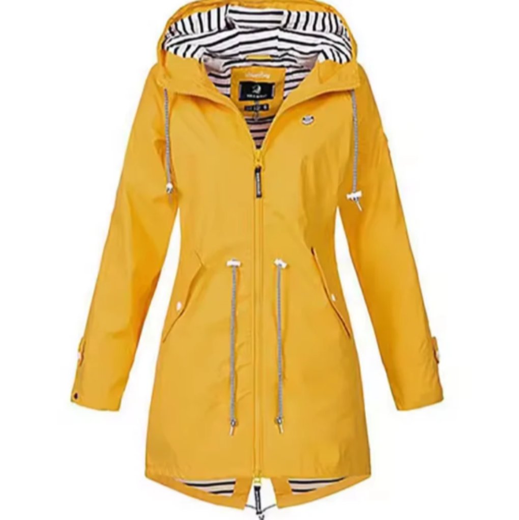 Chaqueta impermeable para mujer con capucha