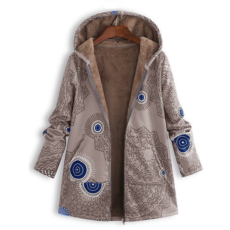 Chaqueta larga de primavera para mujer con capucha y bolsillos delanteros