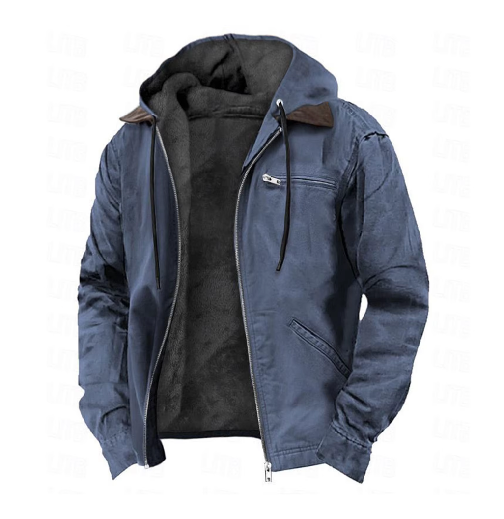 Chaqueta para hombre con capucha y cremallera