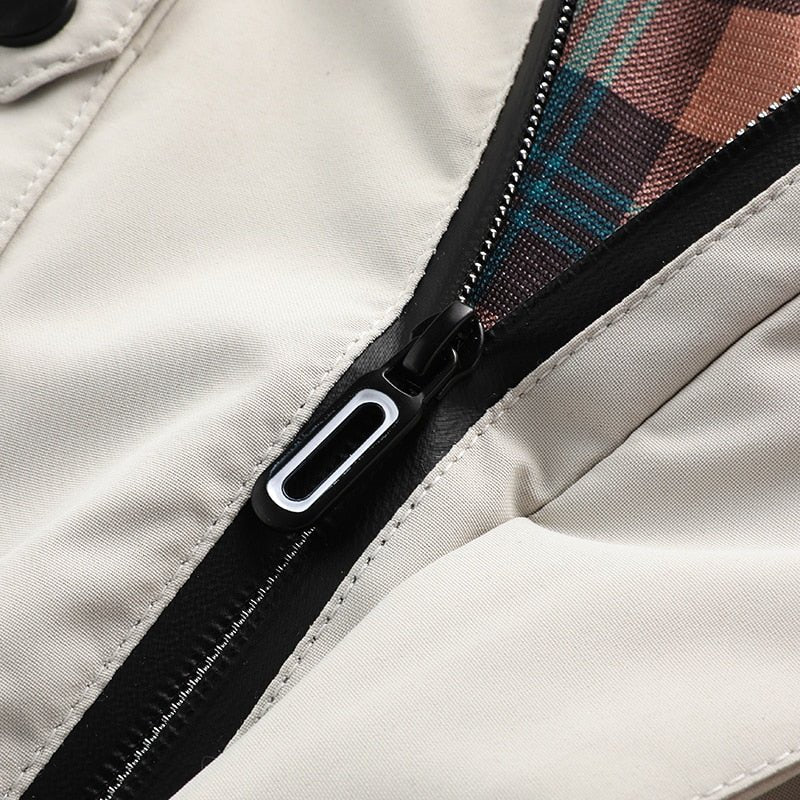 Chaqueta para hombre impermeable y cortavientos | Capucha extraíble