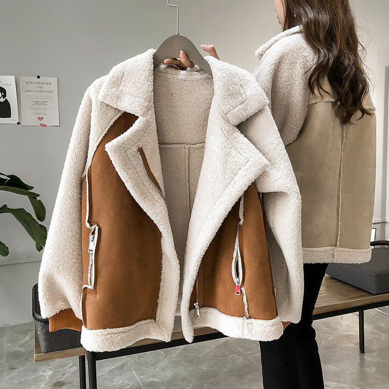 Chaqueta sherpa oversize para mujer