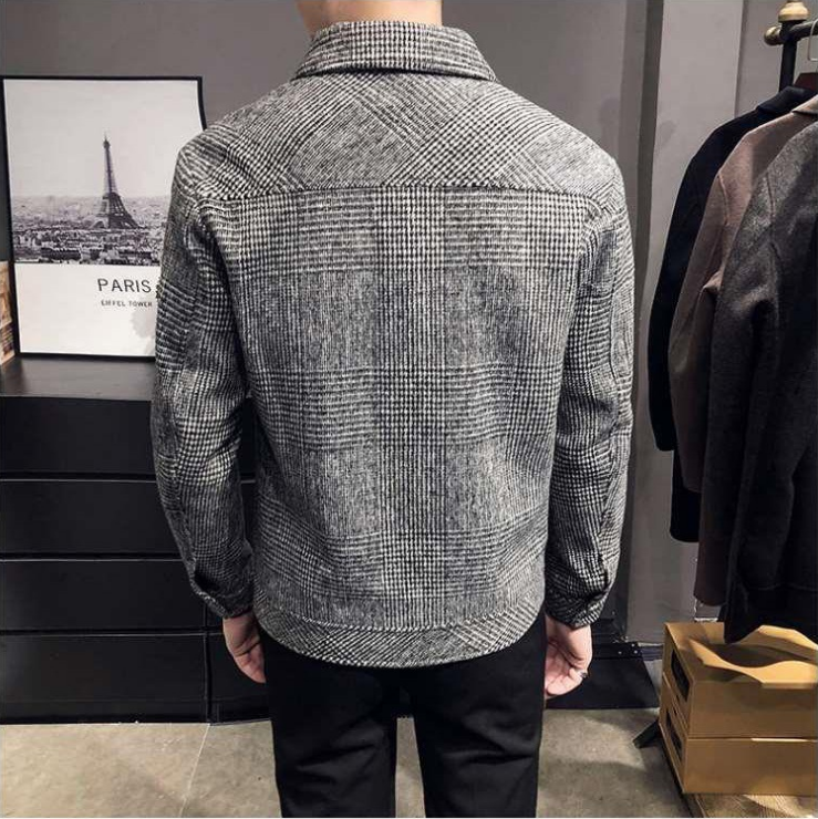 Chaqueta sobrecamisa a cuadros para hombre