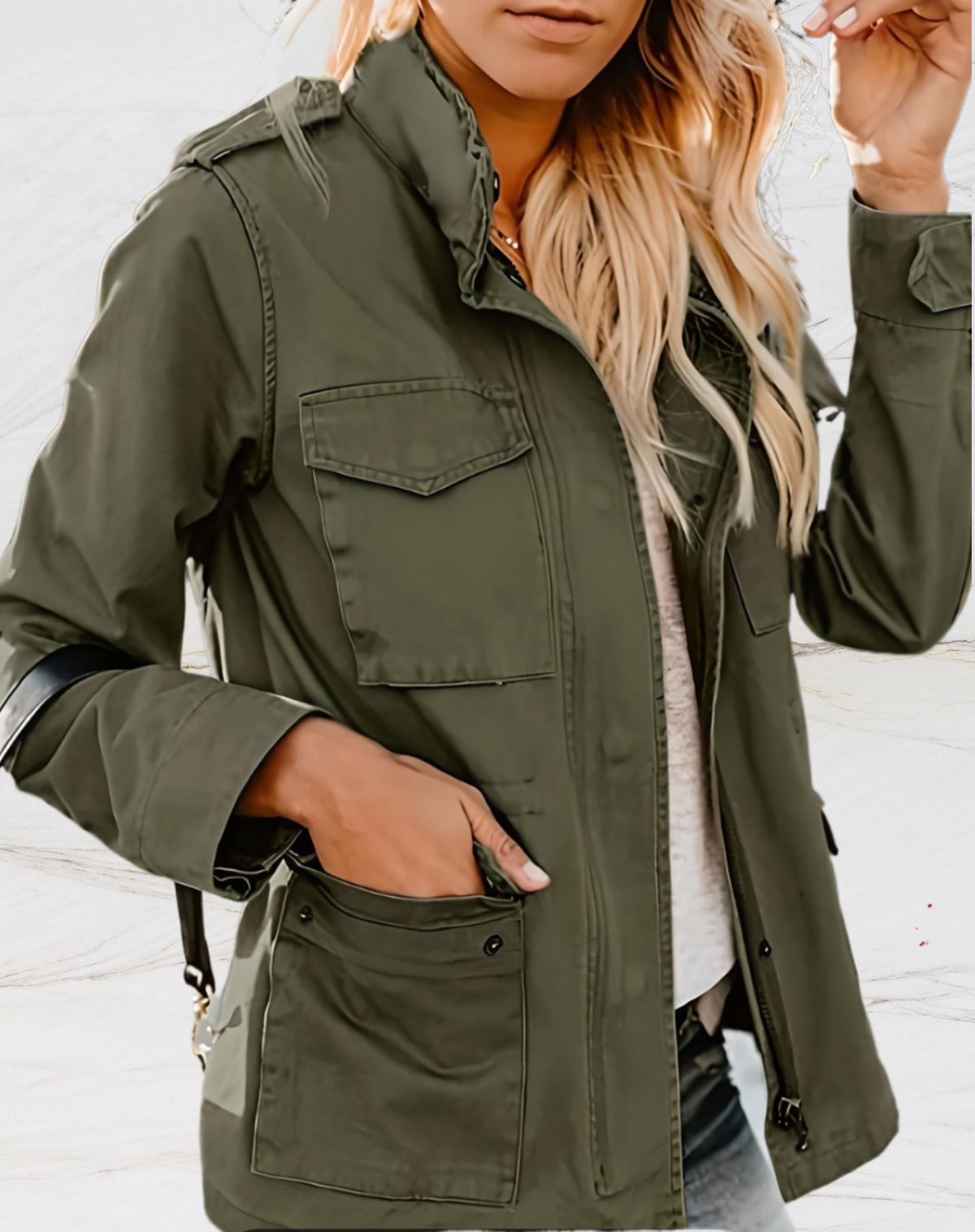 Chaqueta utility de estilo militar para mujer