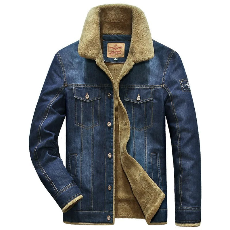 Chaqueta vaquera para hombre con forro sherpa