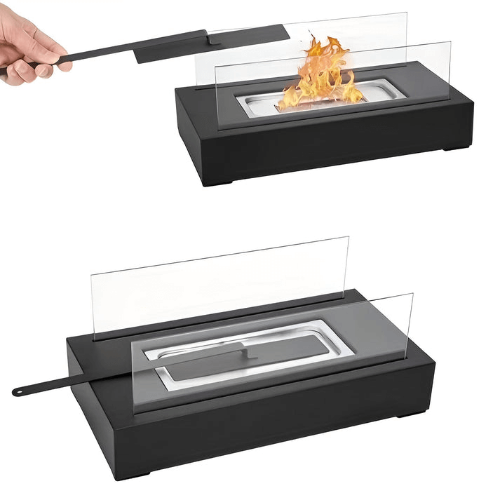 Chimenea moderna de mesa de bioetanol