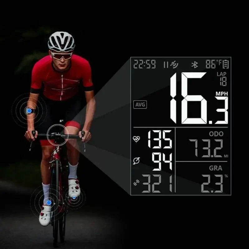 Ciclocomputador inalámbrico M2 con GPS para bicicleta