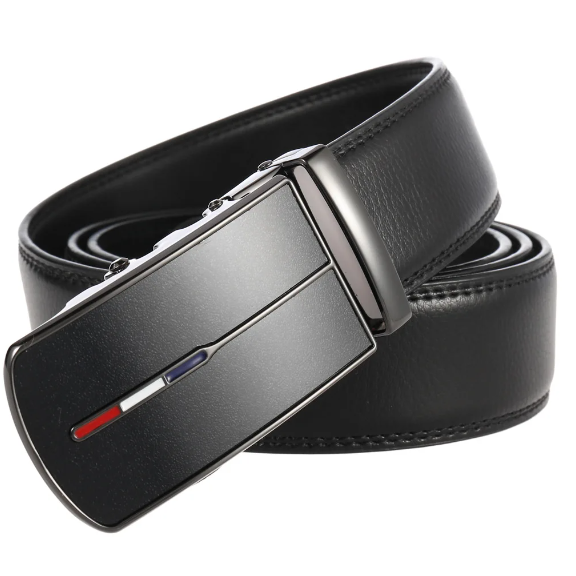 Cinturón elegante de lujo para hombre con hebilla automática