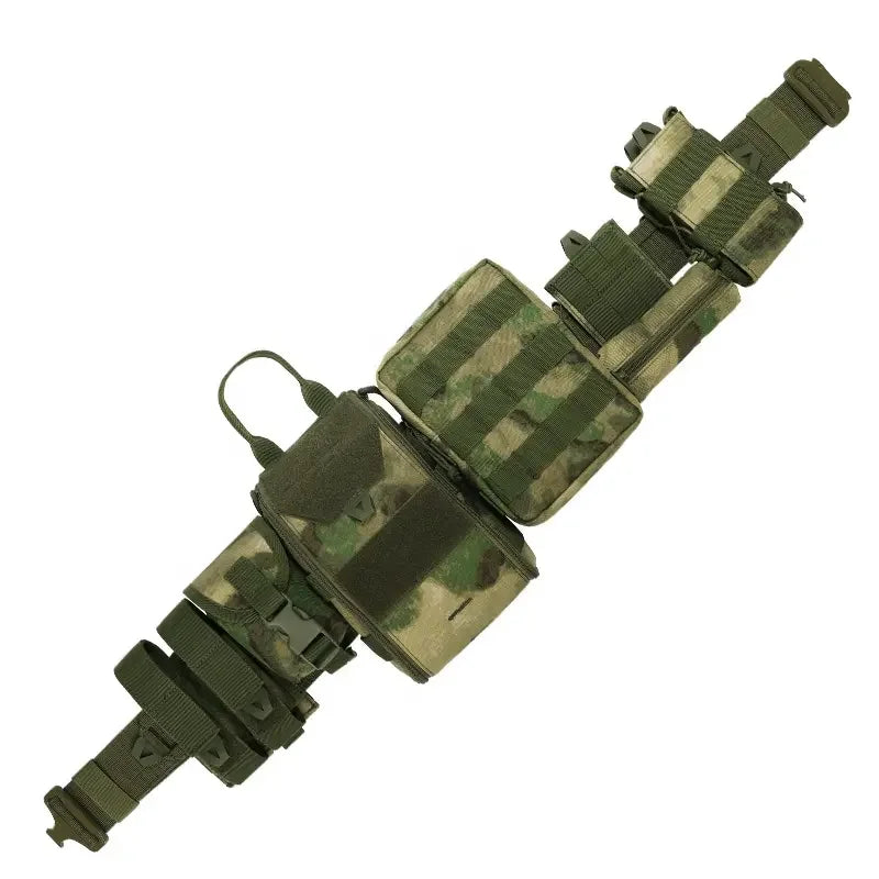 Cinturón táctico de combate con fundas Molle 8 en 1