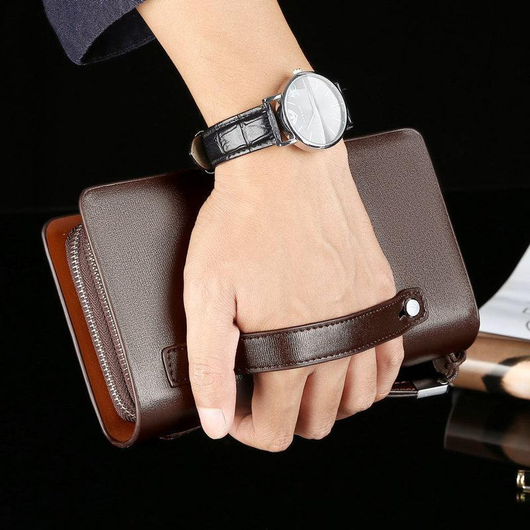Clutch para hombre de cuero sintético