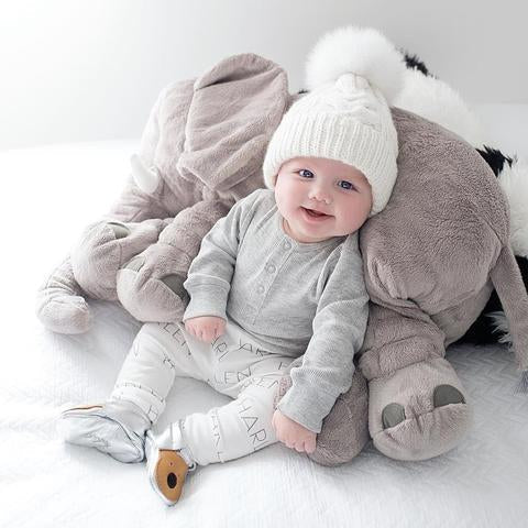 Cojín de Abrazo de Elefante para Bebé – Suave, de Peluche y Cómodo