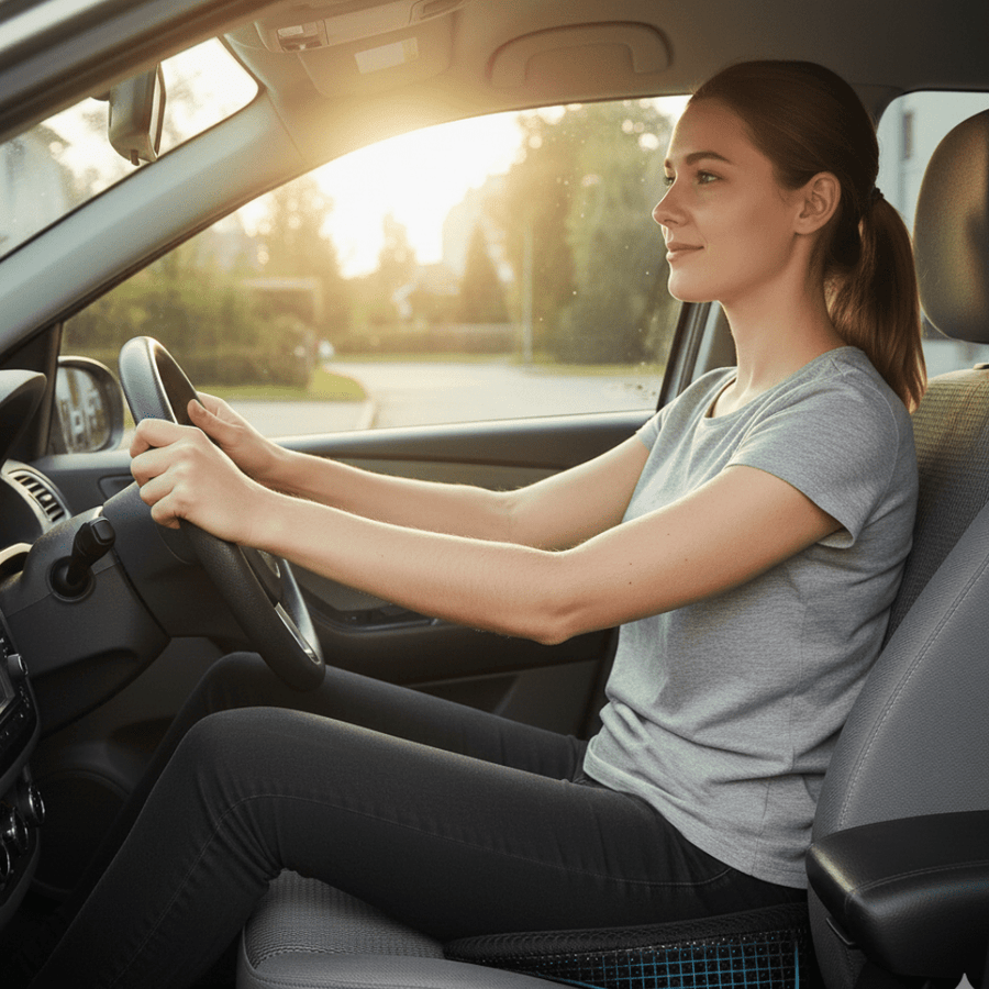 Cojín de asiento de espuma viscoelástica para aliviar la ciática y soporte postural