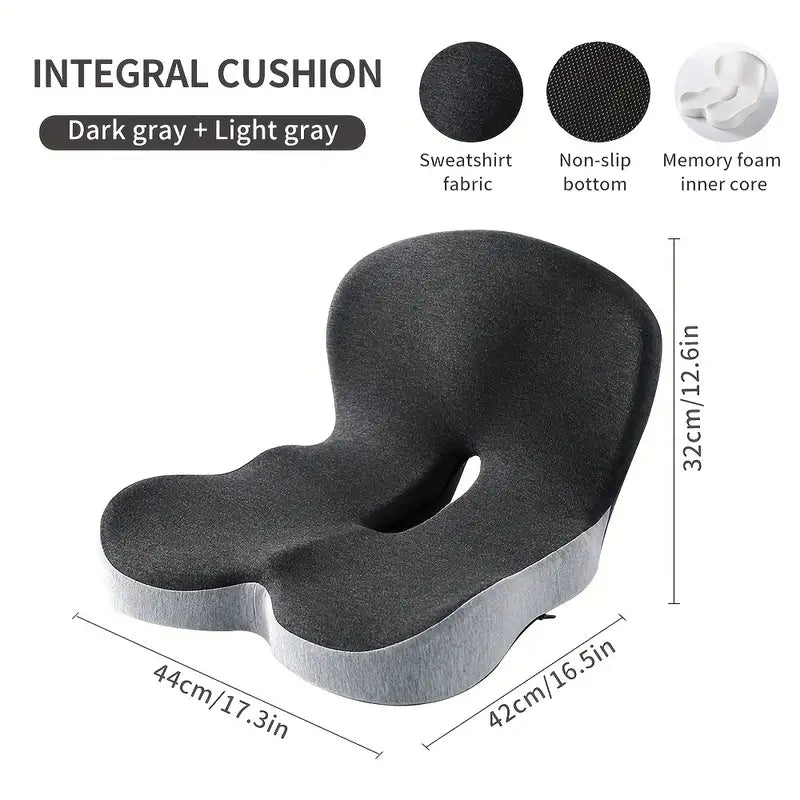 Cojín para Asiento y Respaldo de Espuma Viscoelástica - Soporte Suave para Glúteos y Zona Lumbar
