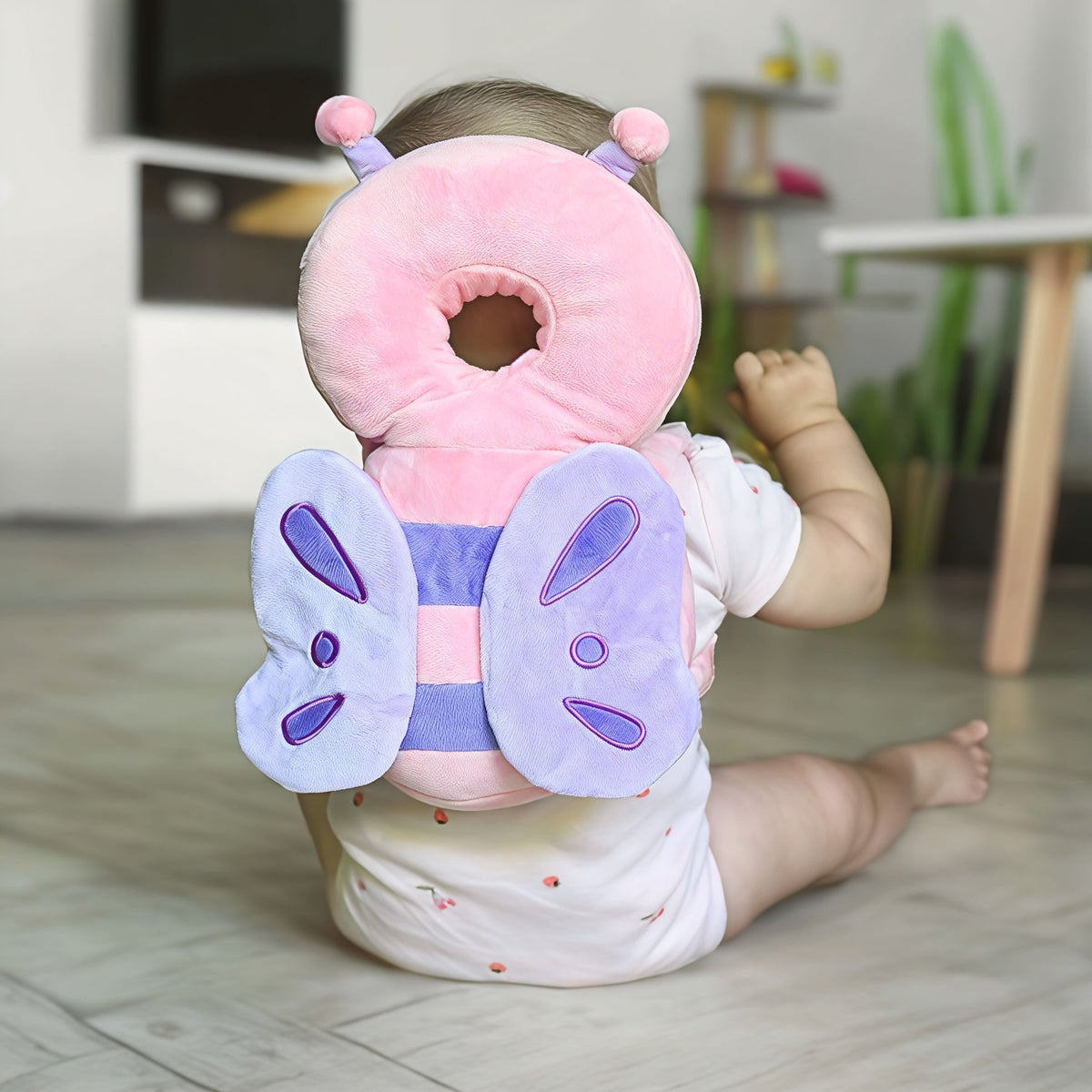 Cojín protector de cabeza para bebé en forma de mochila de seguridad