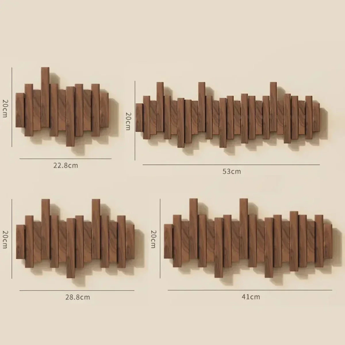 Colgador de pared de madera con diseño de piano