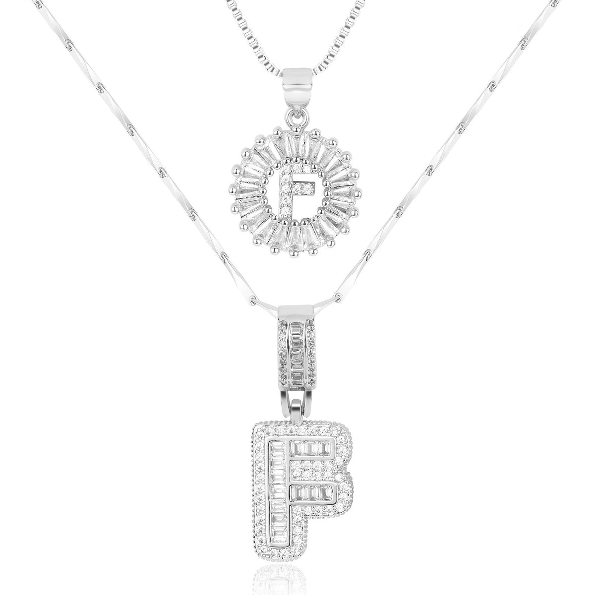 Collar con Colgante de Letra Inicial - Brillo Lujoso