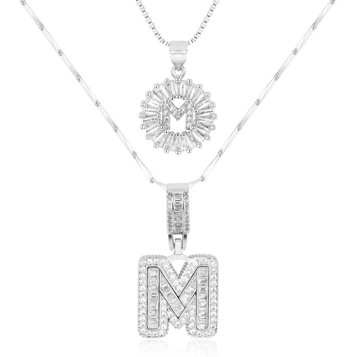 Collar con Colgante de Letra Inicial - Brillo Lujoso
