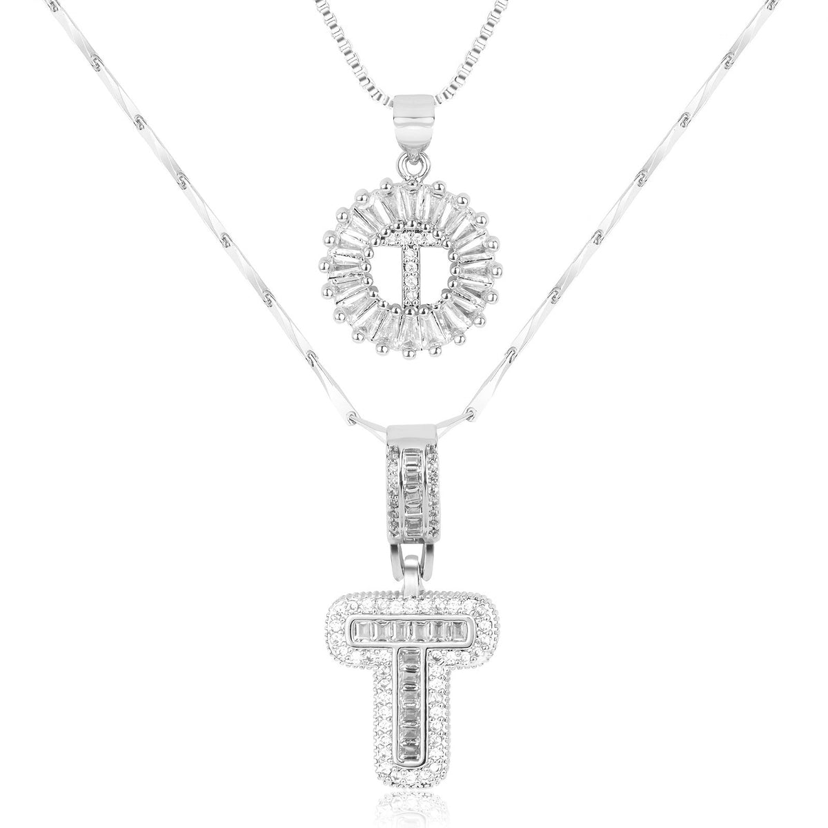 Collar con Colgante de Letra Inicial - Brillo Lujoso
