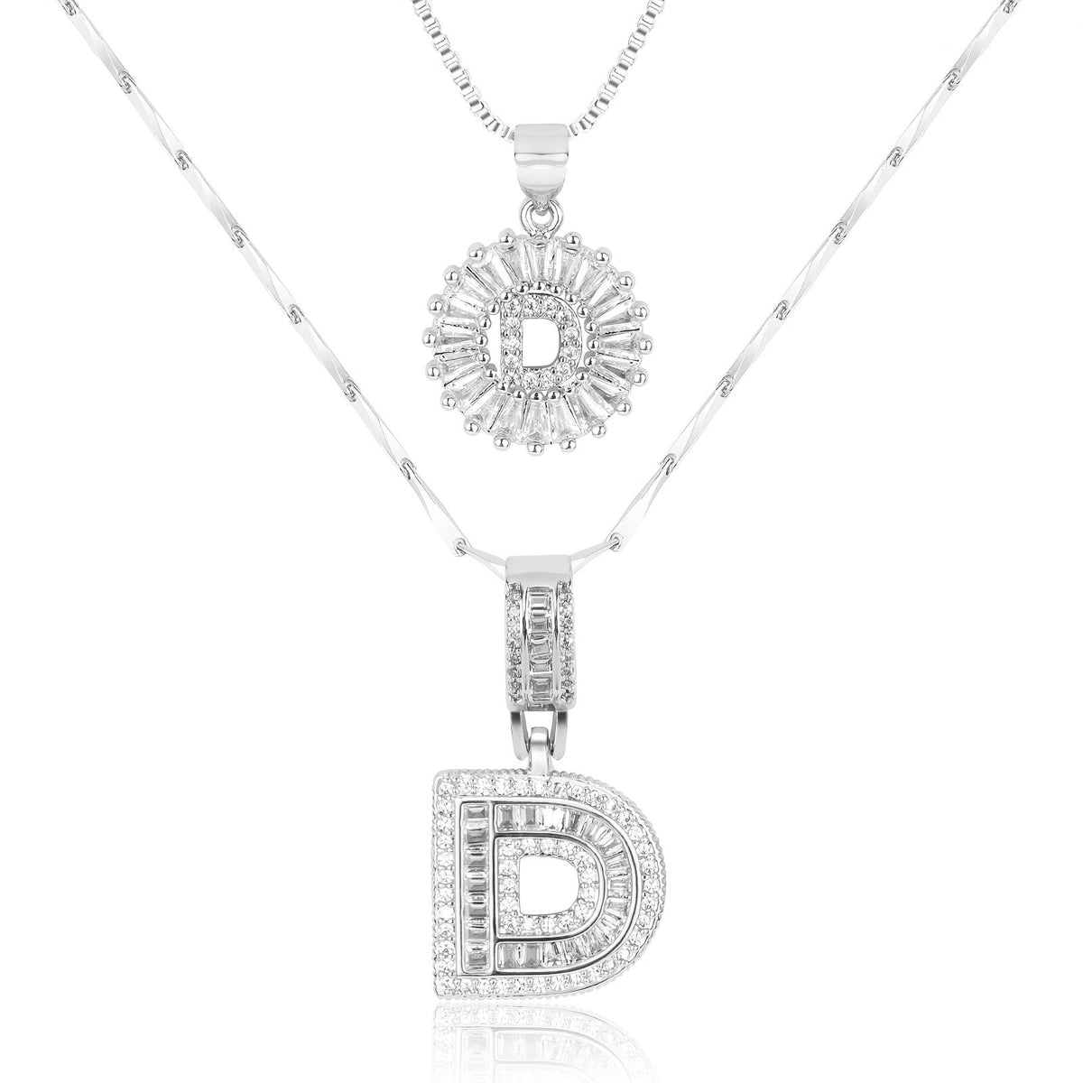 Collar con Colgante de Letra Inicial - Brillo Lujoso