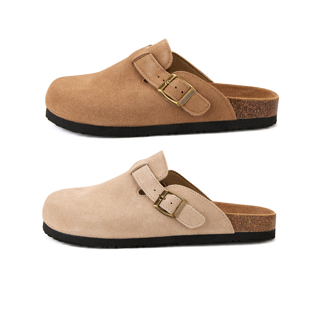 Comodidad y estilo en uno: sandalias clásicas de corcho con puntera cerrada