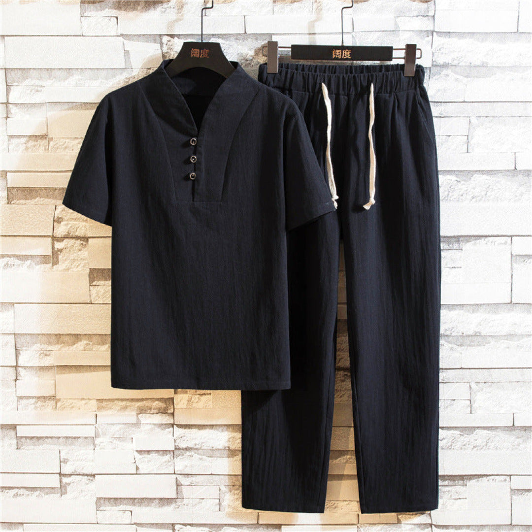 Conjunto casual de manga corta para hombre