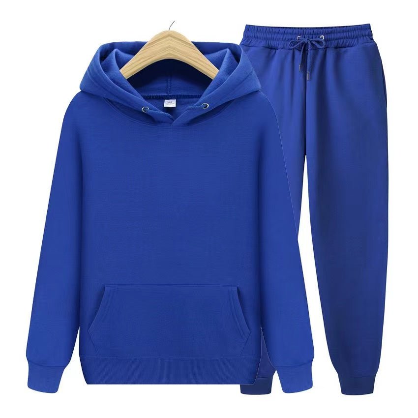 Conjunto chándal de dos piezas unisex de sudadera con capucha y pantalón deportivo en tejido suave y corte holgado
