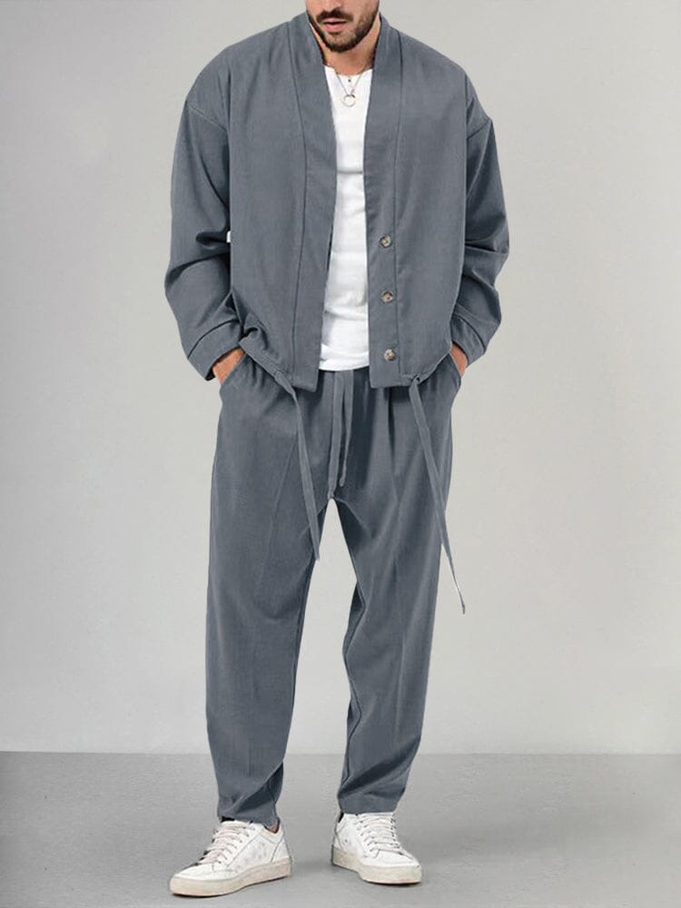 Conjunto de dos piezas para hombre con corte relajado y pantalón