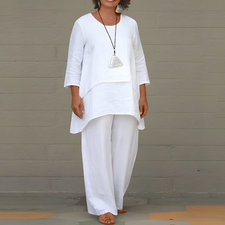 Conjunto de lino a capas para mujer