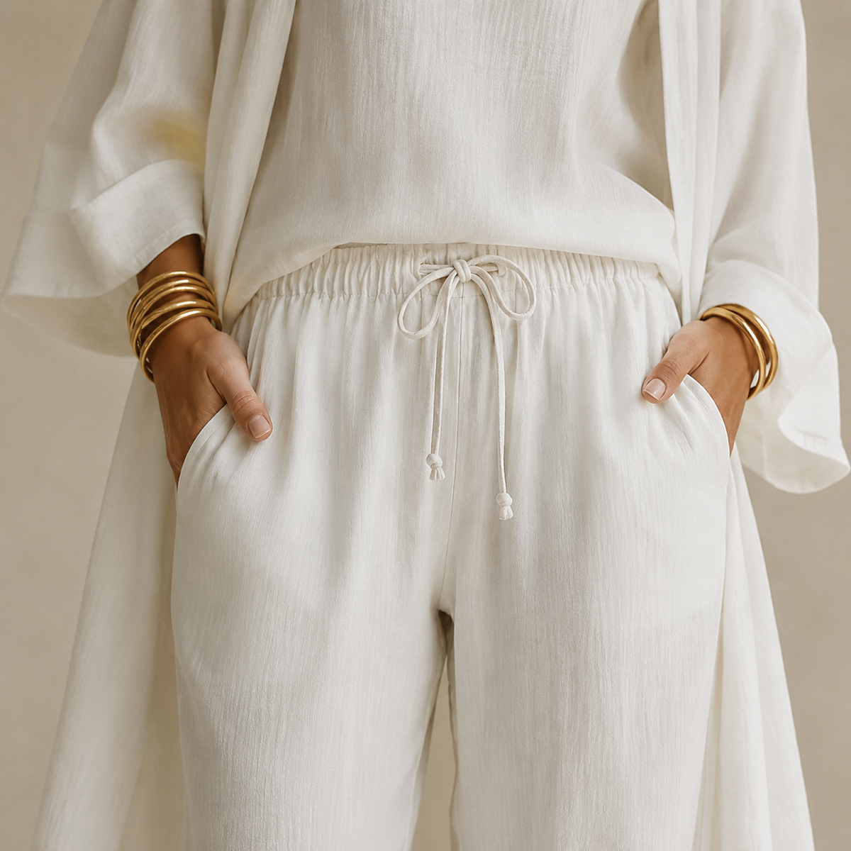 Conjunto de Loungewear Elegante de 3 Piezas