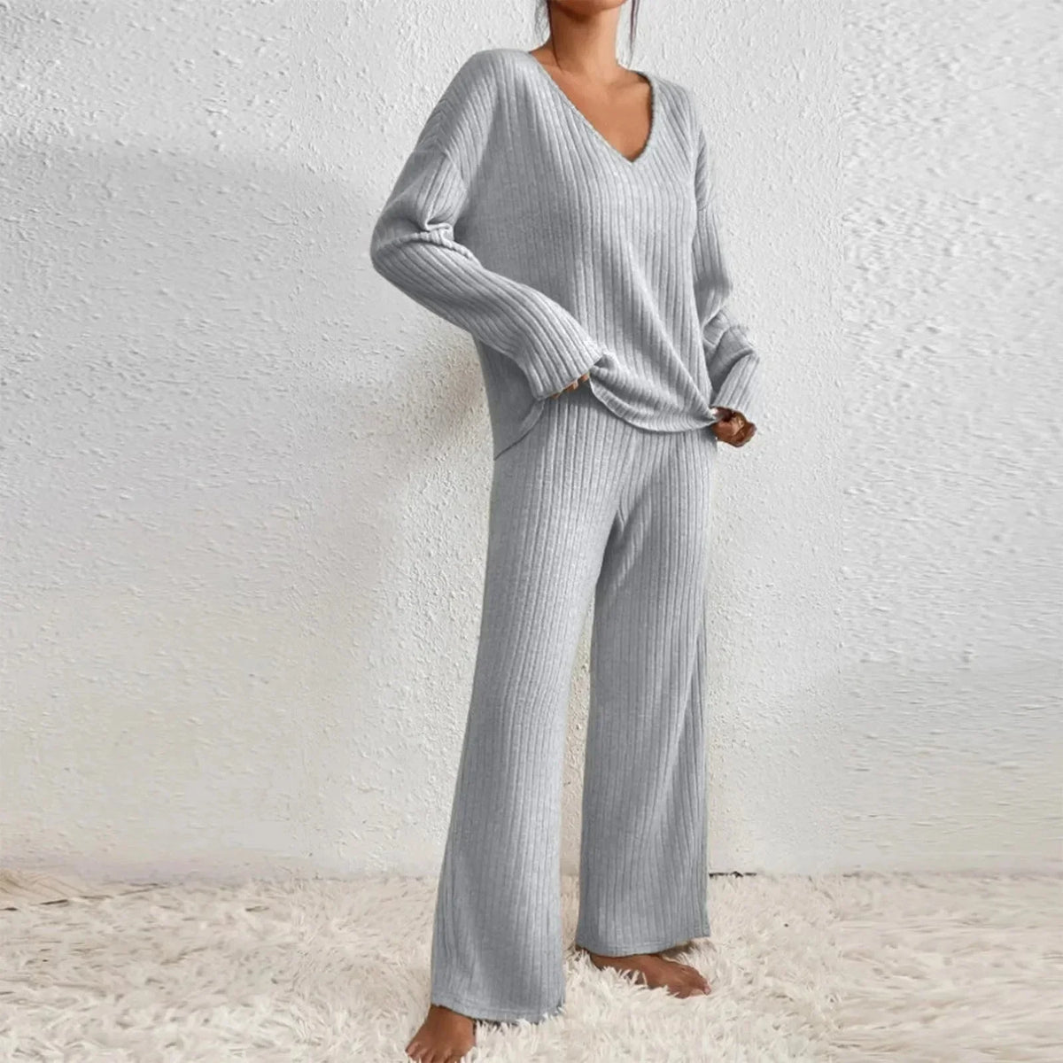 Conjunto de punto para estar por casa para mujer