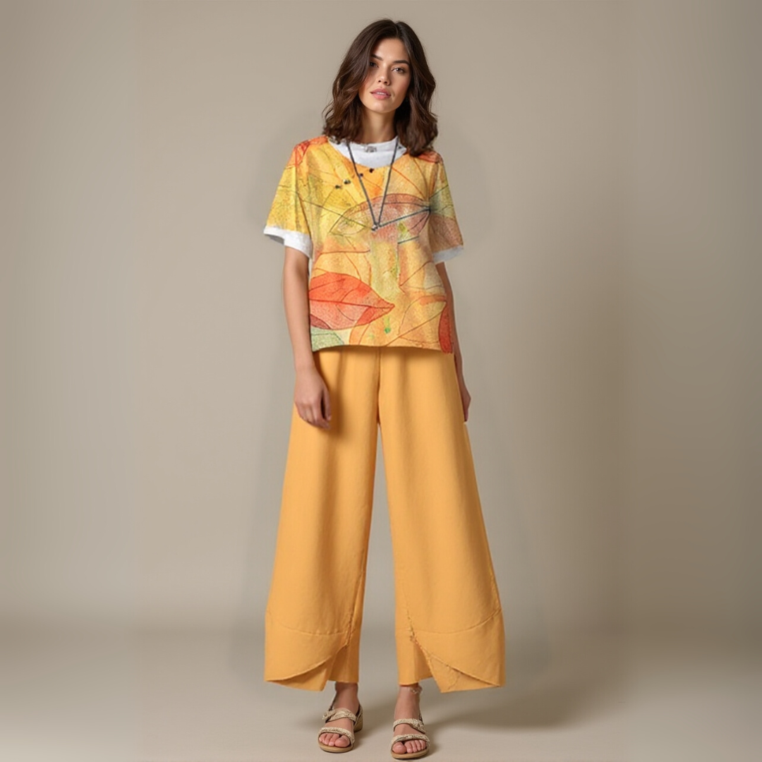 Conjunto elegante para mujer: blusa y pantalón