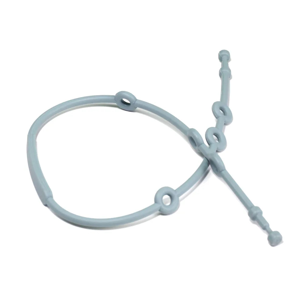 Correas sujetajuguetes de silicona ajustables para un juego seguro
