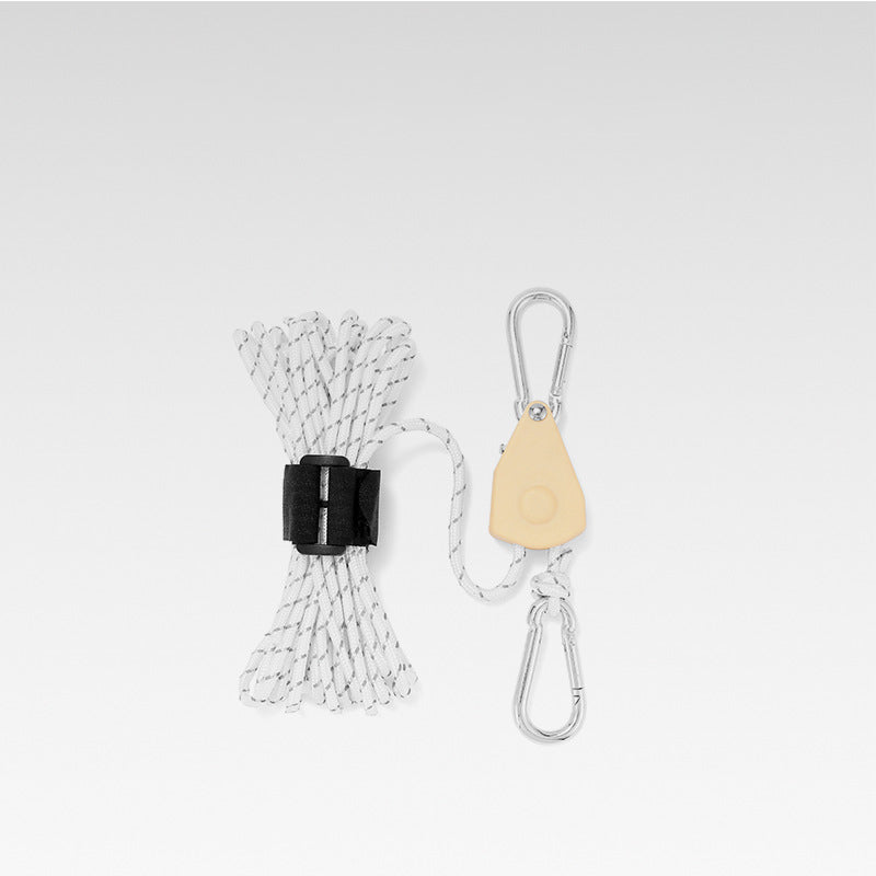Cuerda de camping portátil y ajustable - Reflectante y duradera