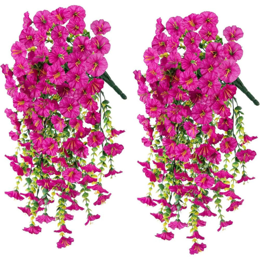 Decoración artificial colgante con flores de gloria de la mañana
