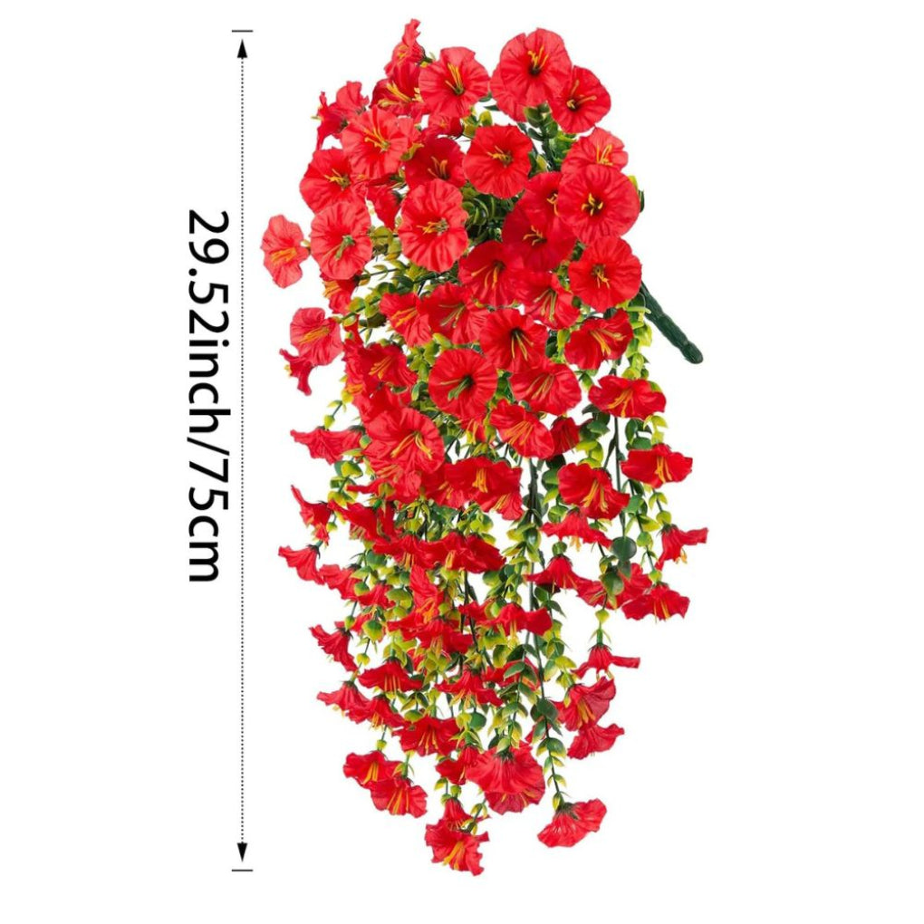 Decoración artificial colgante con flores de gloria de la mañana