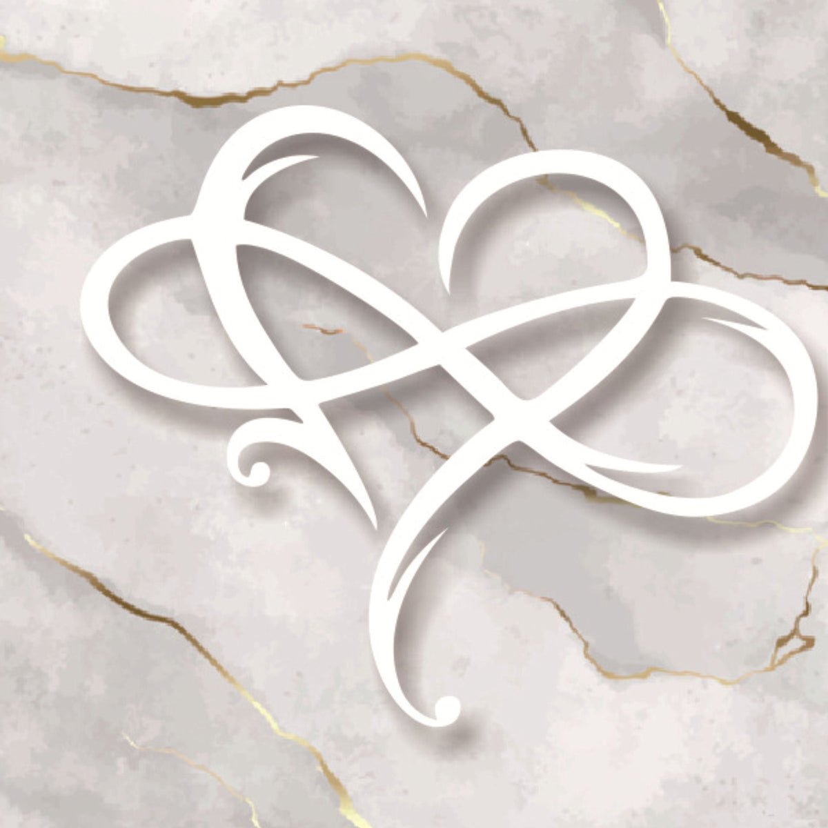 Decoración de pared Amor Eterno de acero inoxidable para el hogar